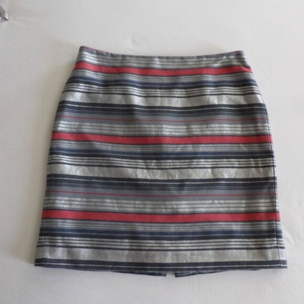 Banana Republic Mini Skirt‎ Womens Size 8 Lined Striped Preppy Office Careerwear